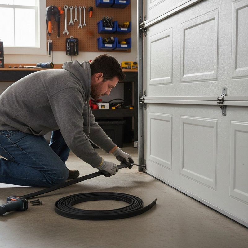 Garage Door Seal Installation detail